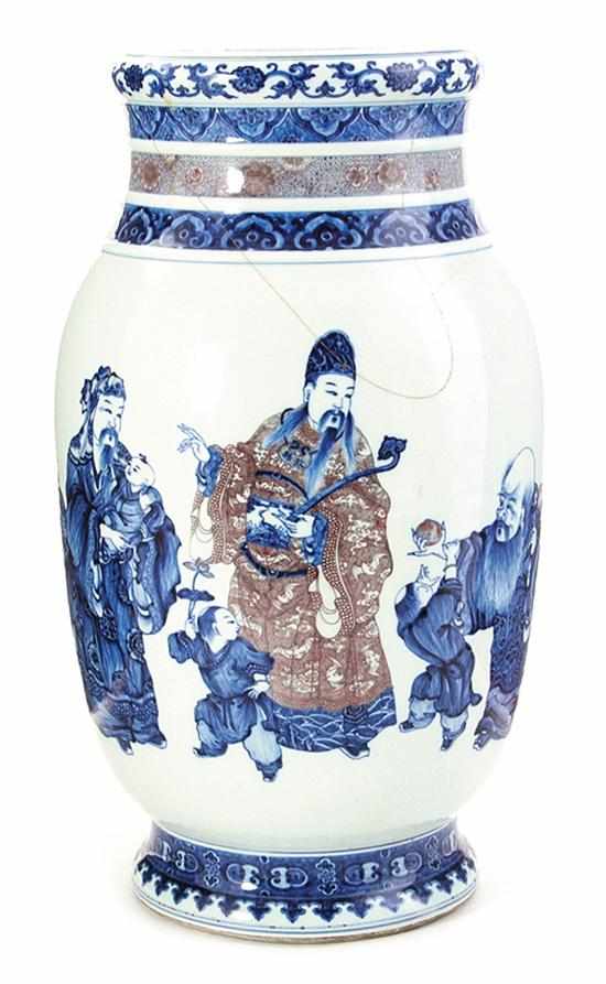 Appraisal: Rare fine Chinese Qianlong porcelain lantern vase Qing Dynasty finely