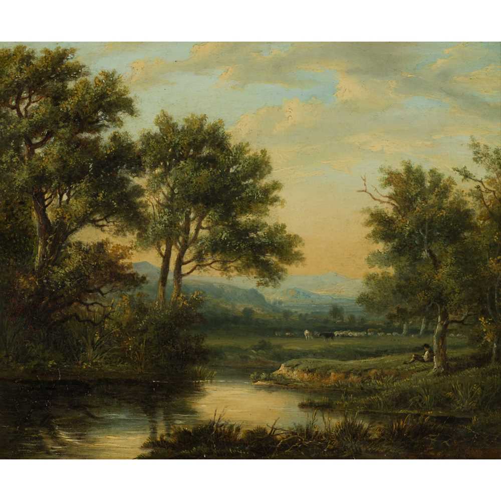 Appraisal: PATRICK NASMYTH SCOTTISH - IN THE MEADOWS EVENING Signed and