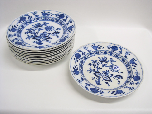 Appraisal: ENGLISH BROWN WESTHEAD MORE DINNER PLATES pieces in the Meissen