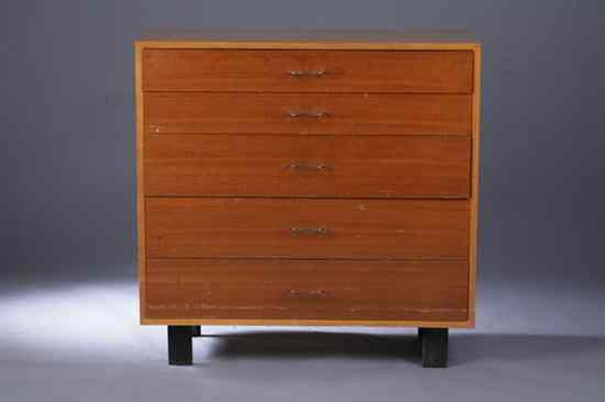 Appraisal: MID-CENTURY MODERN GEORGE NELSON PRIMAVERA WOOD CHEST-OF-DRAWERS Designed by George