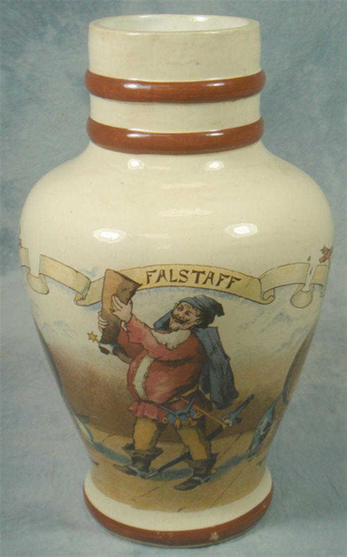 Appraisal: Mettlach PUG vase Falstaff h some discoloration inside top rim