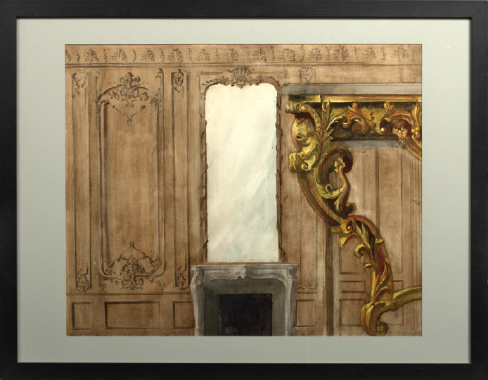 Appraisal: Two Framed Watercolor Studies fourth quarter th century one a