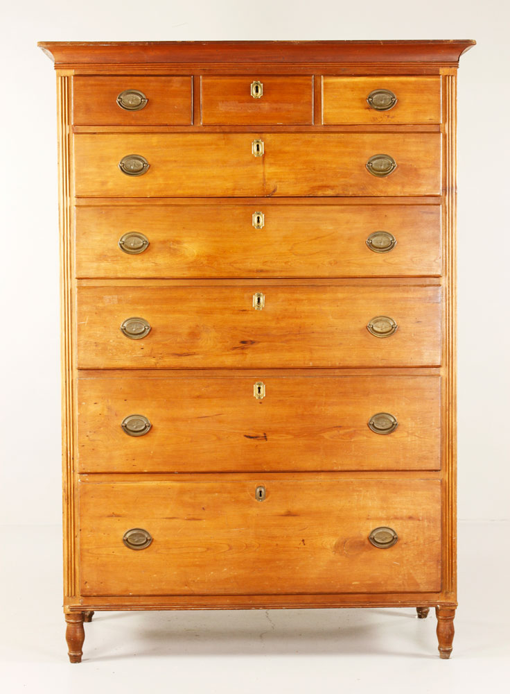 Appraisal: - Early American Chippendale Tall Chest Early American Chippendale tall