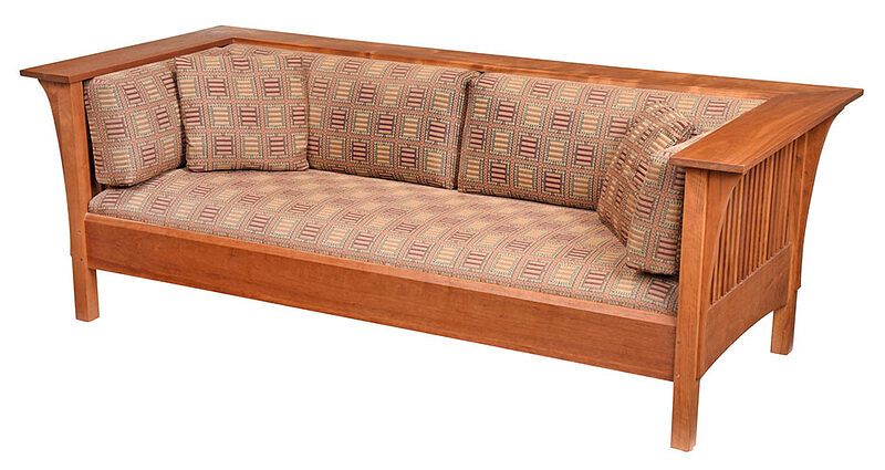 Appraisal: Arts and Crafts Style Stickley Cherry Settle branded mark and