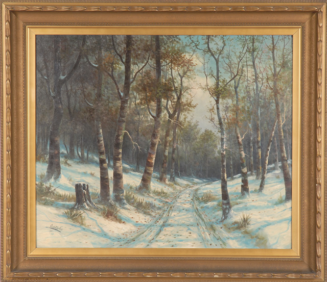 Appraisal: LEROY DAYTON UPDYKE OIL ON CANVAS American - Winter landscape