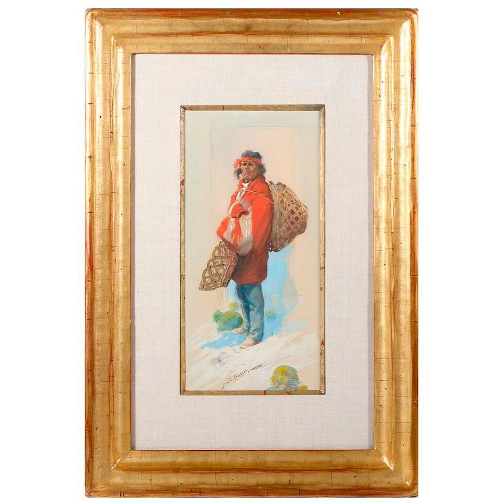 Appraisal: Gerald Ira Diamond Cassidy - Framed watercolor on paper signed