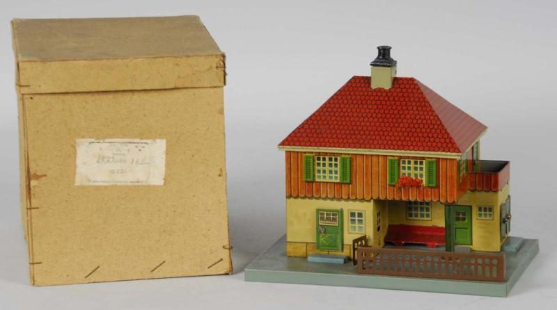 Appraisal: Tin Litho Bing Cottage Description German Circa s O-gauge or