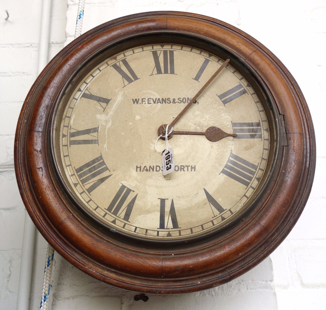 Appraisal: An oak cased dial clock late th century the eleven