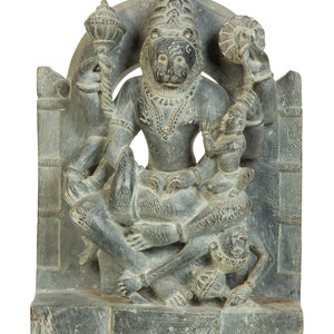 Appraisal: A Carved Stone Sculpture of Lord Narsinmha th Century fourth