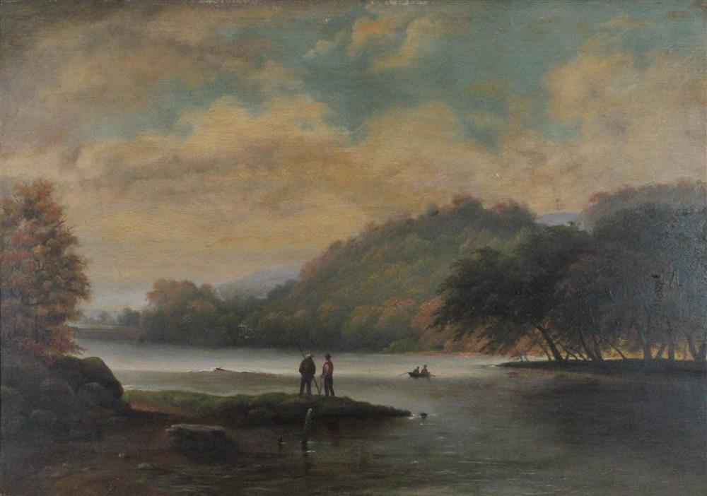 Appraisal: ATTRIBUTED TO THOMAS BIRCH THE HUDSON VALLEY Oil on panel