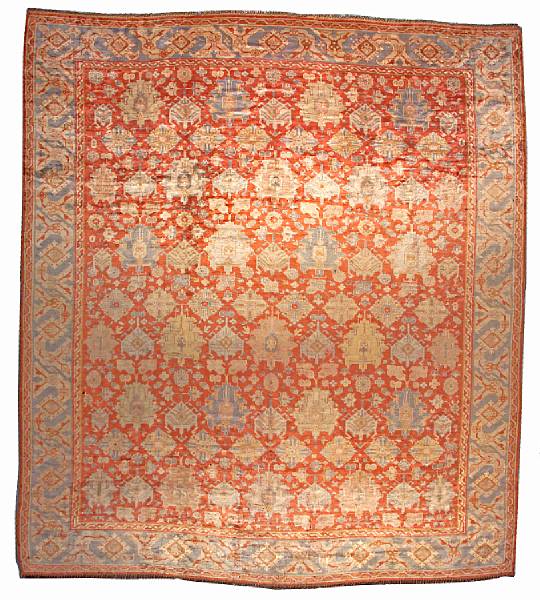 Appraisal: An Angorra Oushak carpet West Anatolia late th century size