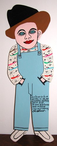 Appraisal: A coy and very young Elvis by Howard Finster Artist