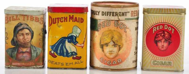 Appraisal: Lot of Cigar Tins Description Colorful lot includes upright square