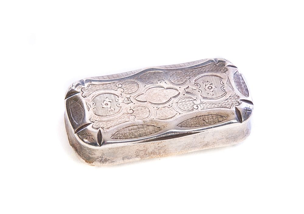 Appraisal: French Sterling Silver Snuff Box French Sterling Silver Snuff Box