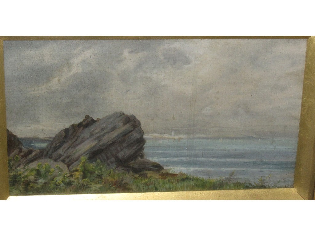 Appraisal: Oil on canvas coastal scene unsigned