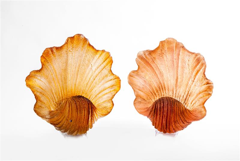 Appraisal: Two Shell-Form Decorations Resin Both x x in Property from