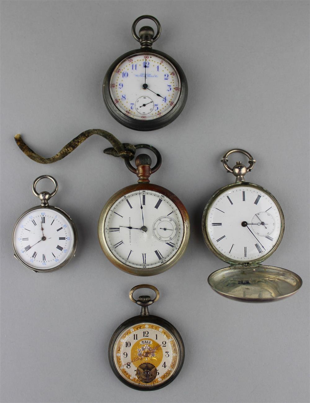 Appraisal: WALTHAM POCKET WATCHES WALTHAM 'AMERICAN' CYLINDRE HUIT RUBIS KEY WOUND