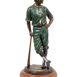 Appraisal: Mark Lundeen American b Mighty Casey edition bronze Signed M