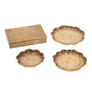 Appraisal: Group Tiffany Studios bronze desk accessories Group Tiffany Studios bronze