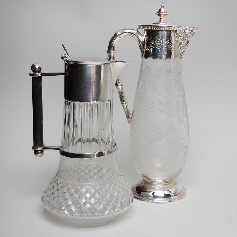 Appraisal: Silver Plate Decanter After a Design by Christopher Dresser and