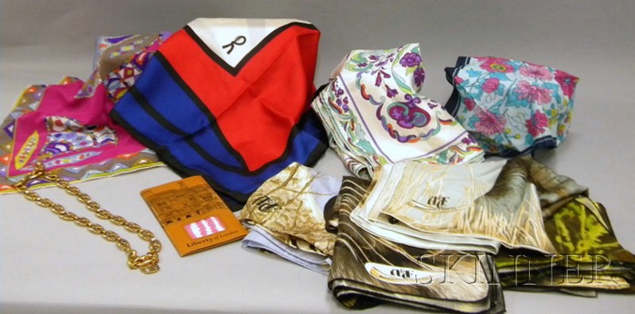 Appraisal: Group of Vintage Scarves and Assorted Accessories including two Pucci