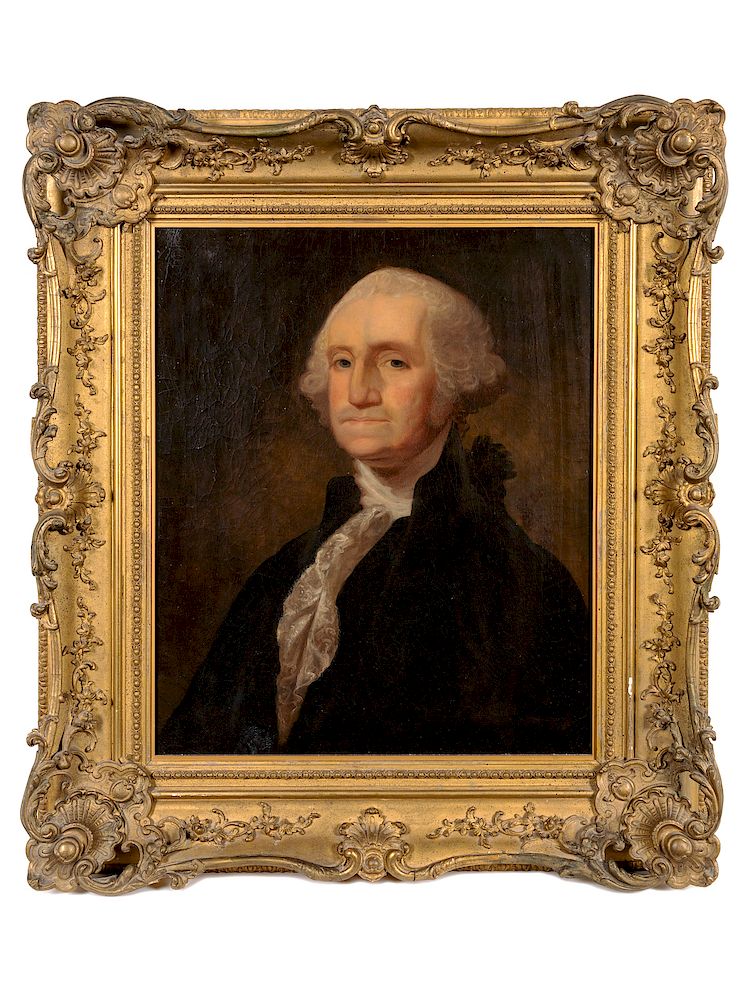 Appraisal: After Gilbert Stuart th Century Portrait of George Washington After