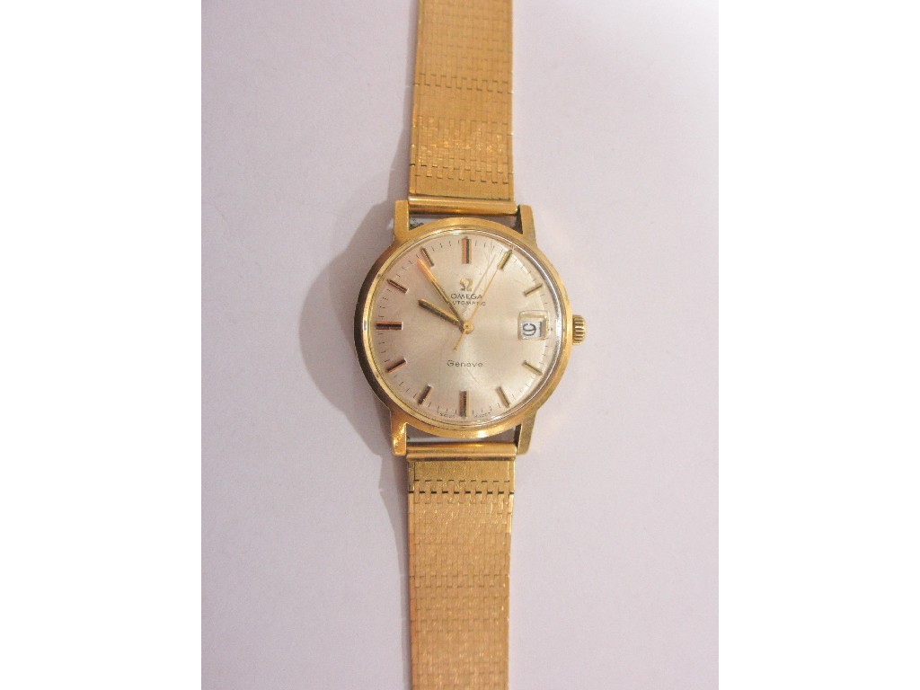 Appraisal: Gents ct gold Omega Automatic wrist watch with silvered dial