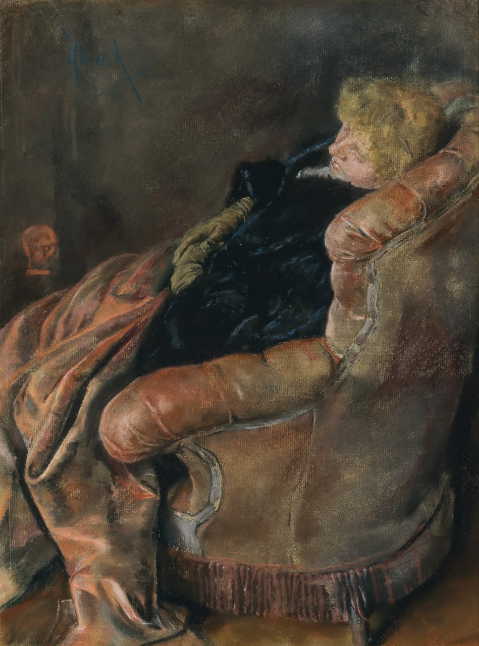 Appraisal: CHARLES FREDERICK ULRICH American - Siesta c pastel on paper