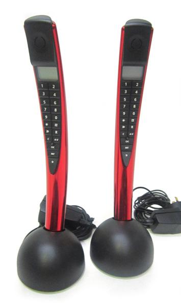 Appraisal: A PAIR OF RED BANG OLUFSEN PHONES - REQUIRES B