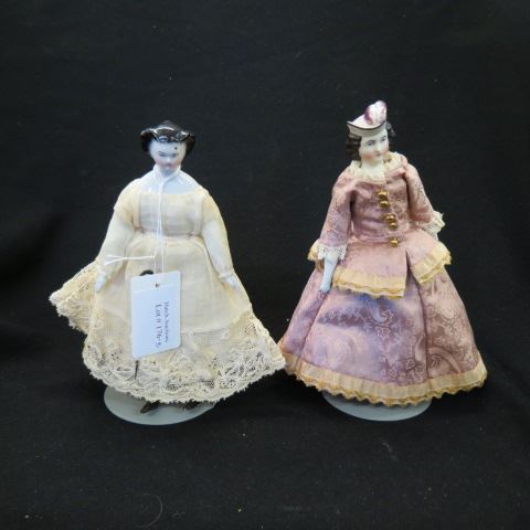 Appraisal: Antique Porcelain China Head Dolls