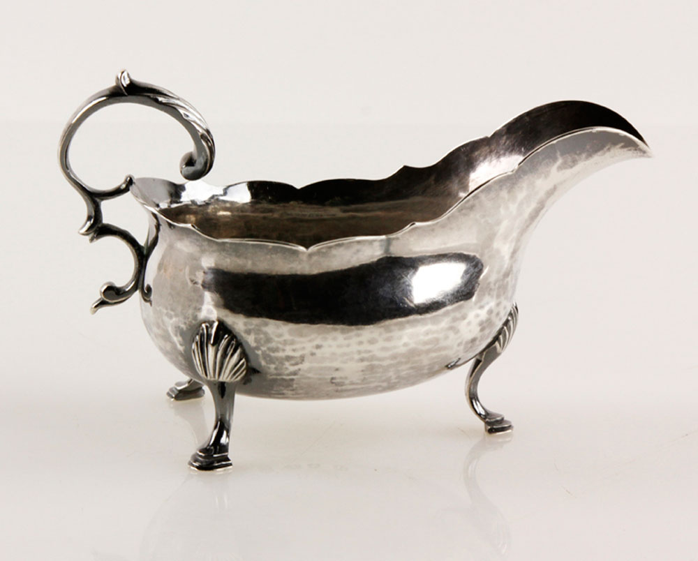 Appraisal: - George II Silver Gravy Boat George II gravy boat