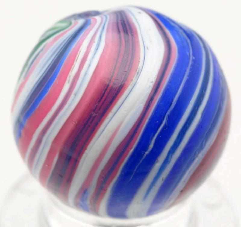 Appraisal: Colorful Indian Marble Nice bands of red white blue and