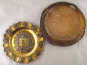 Appraisal: A gilt base metal hall plate with central armorial of