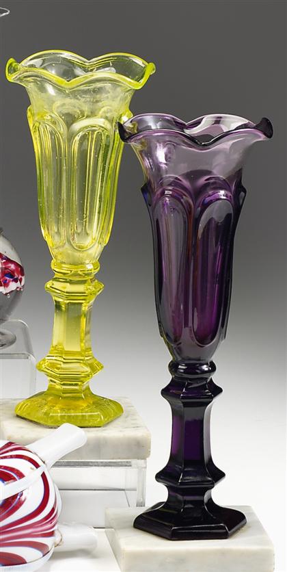 Appraisal: Group of three pressed and blown glass items th century