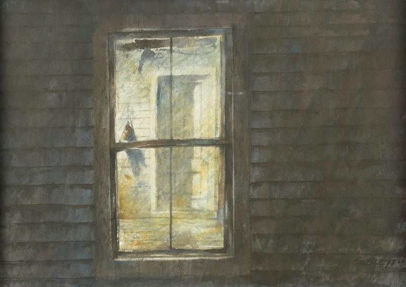 Appraisal: Carl Sublett Watercolor Window Carl Sublett Tennessee - watercolor titled