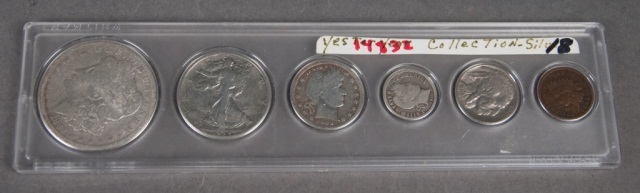 Appraisal: Coin Lot Featuring Type-Set Cent G Also includes nickel VG