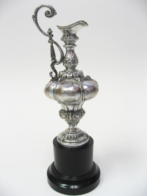 Appraisal: A Sterling Americas Cup Miniature Reproduction with a Birmingham England