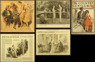 Appraisal: Lot of Four Framed Pages From Various Vintage Magazines Includes