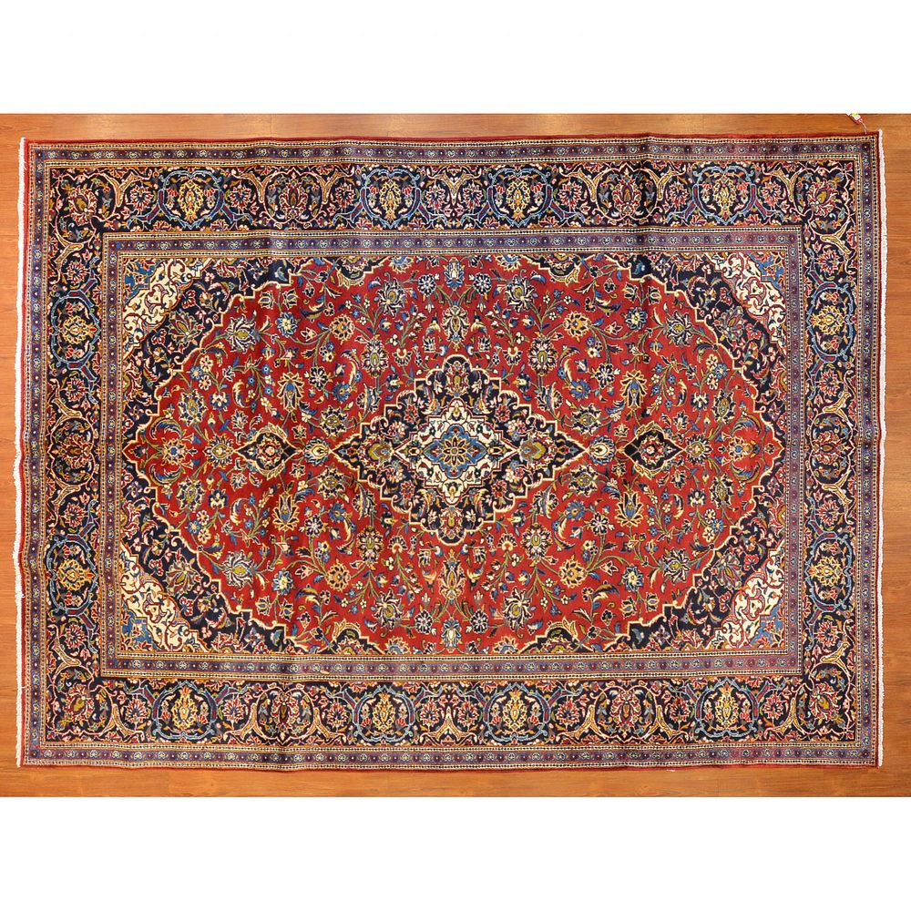 Appraisal: Kashan Rug Persia x Modern hand-knotted wool pile on cotton