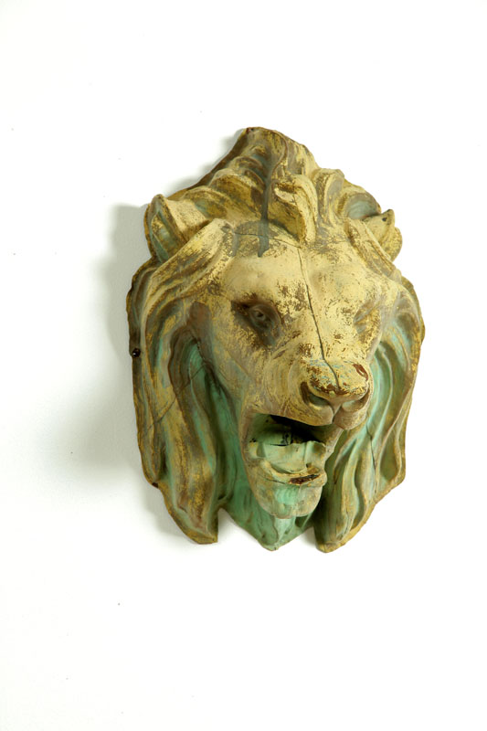 Appraisal: LION HEAD DOWNSPOUT From public building in New York late