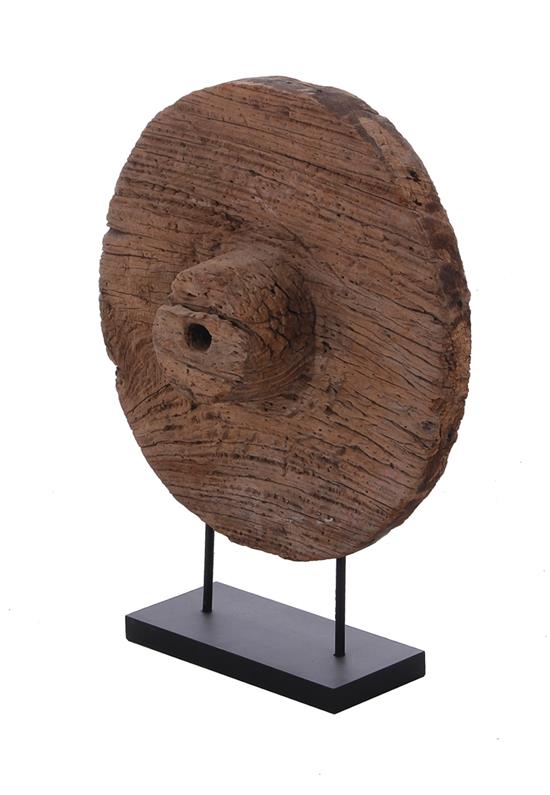 Appraisal: Chinese wood mill wheel Dia Provenance Tennessee private collection