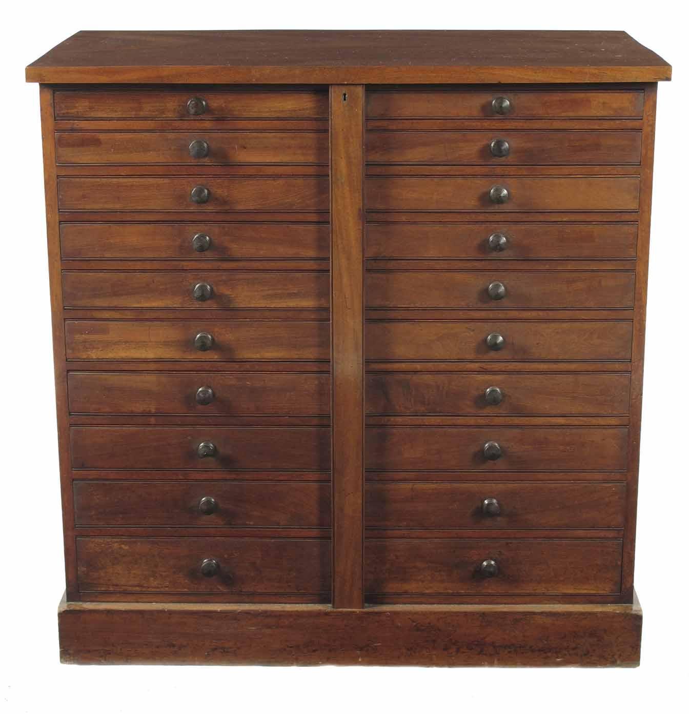 Appraisal: A late Victorian mahogany collector s chest