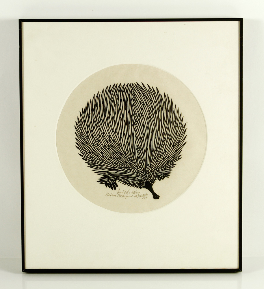 Appraisal: - Hnizdovsky Native Porcupine Woodcut Jacques Hnizdovsky Ukrainian - Native