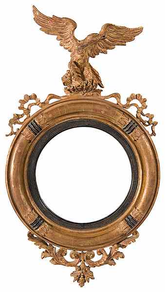 Appraisal: English Regency Mirror with Eagle English Regency ca - A