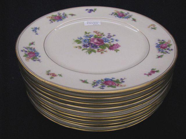 Appraisal: Lamberton China Dinner Plates Rose of Lamberton pattern floral sprays