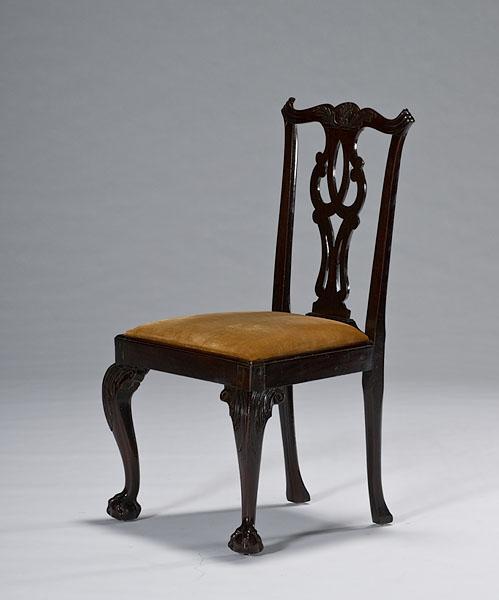 Appraisal: AMERICAN CHIPPENDALE SIDE CHAIR probably New York ca - in