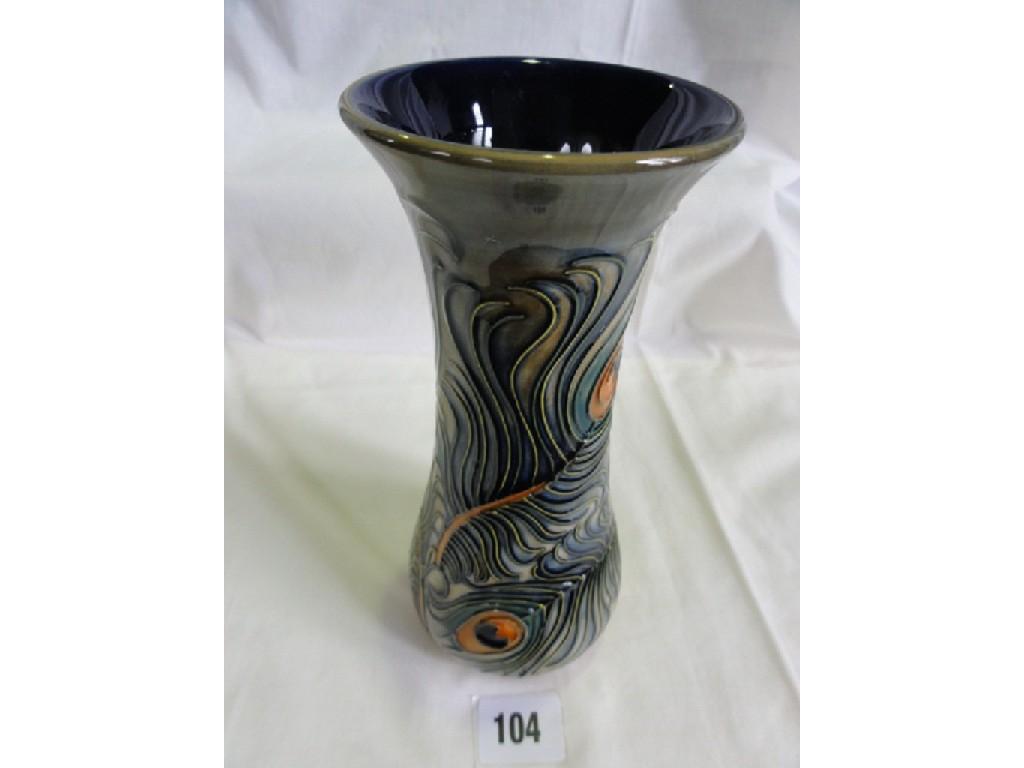 Appraisal: A Moorcroft Pottery vase of waisted form with stylised peacock