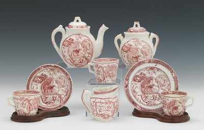 Appraisal: An English Porcelain Child's Tea Set Little May and her