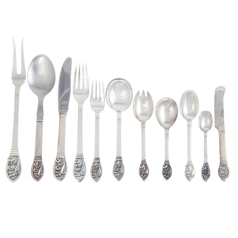 Appraisal: A Dragsted Kirsten Danish Sterling Flatware In the Georg Jensen