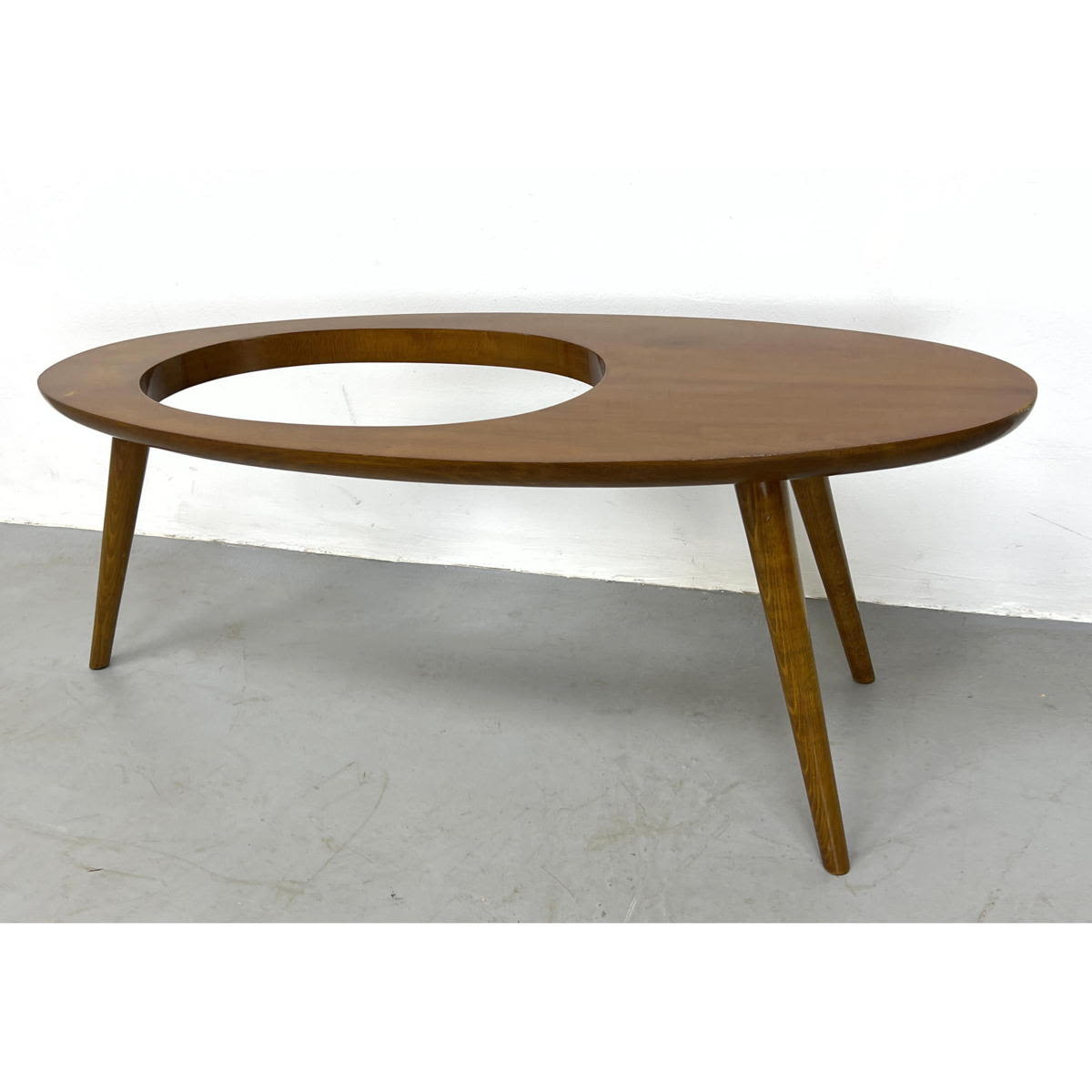 Appraisal: Italian Modern Style Coffee Table Gio Ponti style Elliptical Wood